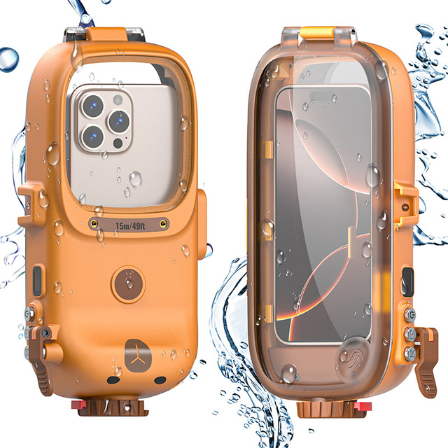 Universal BT Waterproof Case Diving Swimming Surfing Underwater 49ft 15m Professional Diving Case for iPhone 16 Pro Max 6.9inch