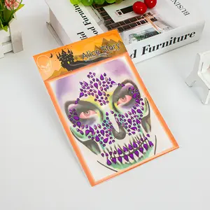 Halloween Tatoo Sticker âm nhạc lễ hội Phụ kiện Đá Sticker trang điểm Acrylic mặt đồ trang sức hình xăm được hài hước và đáng sợ