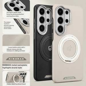 Premium Magnetic PU Leather <b>Phone</b> Case for Samsung S26 S23 S24 Ultra S25 Plus With 360° Rotation Ring Stand Protective Cover - Product Image 4