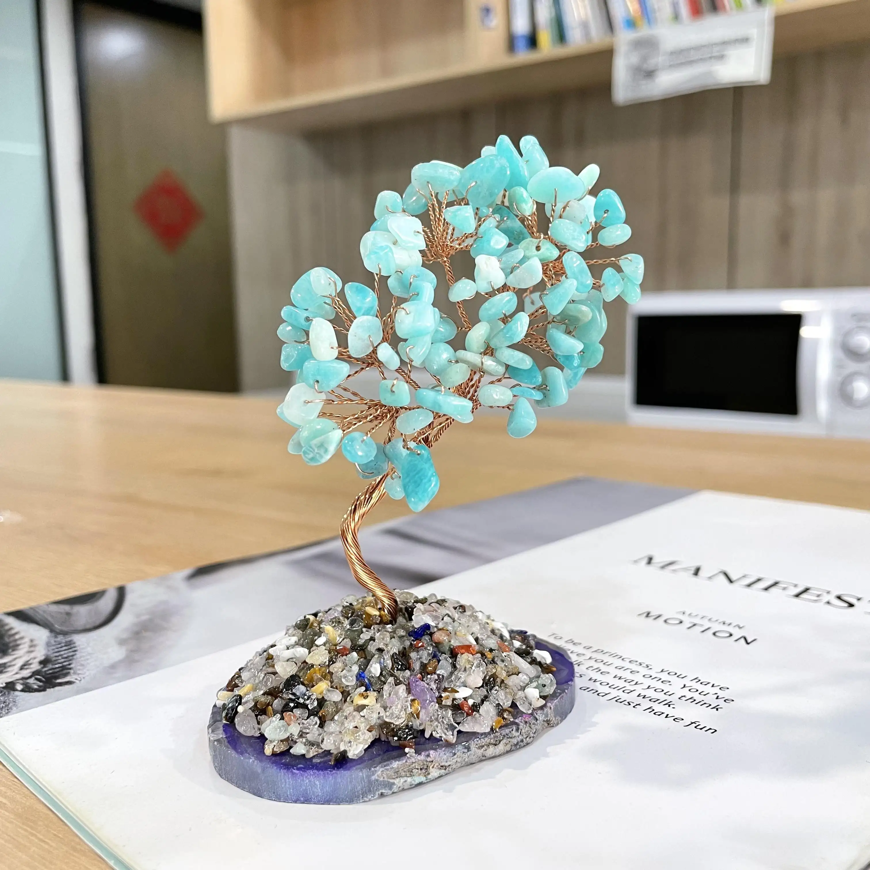 Popular Promotional Office Decorative Ornament Crystal Tree Natural Crafts Fun Crystals