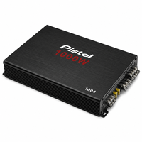 PISTOL GM-E1004 1200W 4 Kanal Amplifier Mobil Kelas AB 100W X4 RMS 4 Ohm Stereo Jangkauan Penuh