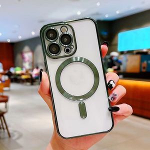 Nhà Má<span class=keywords><strong>y</strong></span> Giá Bảo Vệ Từ Trường Hợp Đối Với Samsung S23 Mạ Điện Nữ Tính Điện Thoại Bìa Shell Đối Với iPhone 12 13 14 15 16 Pro Max - Product Image 3