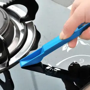 SHQS1357 Multipurpose Raam Deur Toetsenbord Reinigingsborstel Cleaner + Stoffer 2 In 1 Tool Blauw Kleur Venster Borstel