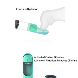 패셔너블한 접이식 휴대용 애완동물 여행용 컵 물병 급수기 필터 포함 - Product Image 5