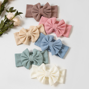 Bandeaux élastiques rayés faits main en tissu nylon pour bébés, accessoires de cheveux pour nouveau-nés, marque privée d'usine - Product Image 5