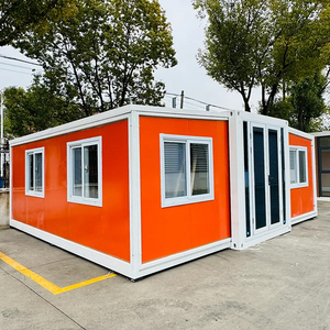 Casa contenedor expandible casa de vidrio barata con Casas prefabricadas para edificio de oficinas centro comercial Hotel hecho de panel sándwich - Product Image 6