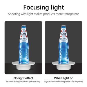 แท่นตั้งโชว์กระจกด้านบนแบบชาร์จไฟได้10ซม. หมุนได้<span class=keywords><strong>360</strong></span>องศาสำหรับถ่ายภาพไฟ LED RGB - Product Image 3