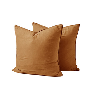 Housse <span class=keywords><strong>de</strong></span> coussin carrée tissée <span class=keywords><strong>de</strong></span> luxe <span class=keywords><strong>en</strong></span> <span class=keywords><strong>lin</strong></span> doux, couleur unie, décorative, <span class=keywords><strong>en</strong></span> peluche lavée pour canapé - Product Image 5