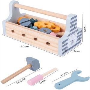 Boîte à outils en bois pour enfants, jeu d'assemblage et de démontage de noix, jouets en bois pour le développement de l'intelligence des bébés, <span class=keywords><strong>exercices</strong></span> de <span class=keywords><strong>logique</strong></span> - Product Image 6