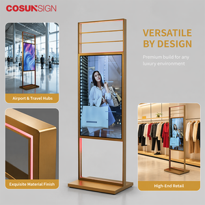 COSUNDIGITAL Totem numérique à roulettes IP65, écran tactile LCD vertical, affichage publicitaire pour <span class=keywords><strong>magasin</strong></span> de détail - Product Image 6