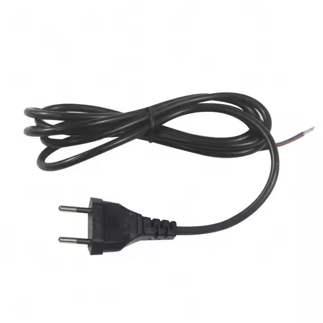 VDE EU 2-Pin to Stripped Tinned Power Cable H03VVH2-F 0.75mm² for LED Lighting 250V 2.5A