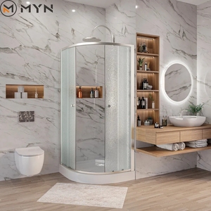 Myn אלומיניום קופסא מקלחת פרופיל אלומיניום מוקצף לא שקוף שקוף מחליק דלת מקלחת - Product Image 2