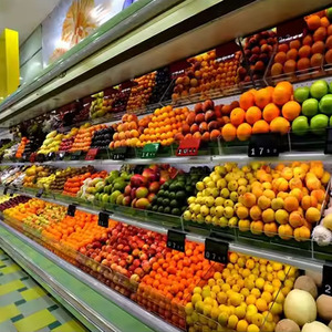 Réfrigérateur vitrine ouvert multi-étagères pour légumes de supermarché à économie d'énergie - Product Image 2