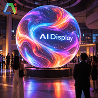 Écran sphérique LED d'extérieur AI Display P3 P4 P5 à suspendre, mur vidéo haute luminosité pour festivals, événements et publicité commerciale