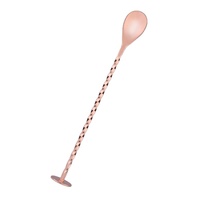 Cuillère à cocktail en acier inoxydable 304 de 22,5 cm, certifiée CE, écologique, avec logo personnalisé, par Creation Factory Design, fournisseur d'or