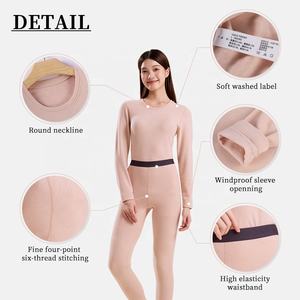 <span class=keywords><strong>Set</strong></span> di Intimo <span class=keywords><strong>Termico</strong></span> da <span class=keywords><strong>Donna</strong></span> in Seta di Gelso e Lana, Morbido e Caldo per Autunno e Inverno, Produzione OEM ODM all'Ingrosso - Product Image 2