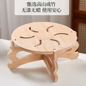 Soporte de madera para macetas, estante decorativo multifuncional de bambú para sala de estar, hogar y oficina - Product Image 5