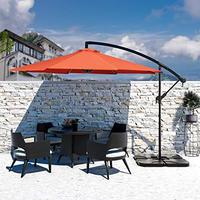 Parasol de Jardin Moderne en Acier Inoxydable pour Plage, Bord de Mer, Terrasse et Cour – Idéal pour l'Été et l'Extérieur