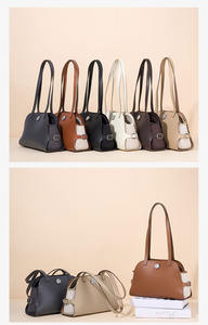 กระเป๋าถือสะพายไหล่ผู้หญิงหนังแท้คุณภาพสูง ปี 2026 หนังวัวผสมผ้าลินิน กระเป๋าแฟชั่นสำหรับสุภาพสตรี - Product Image 3