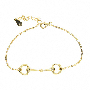 Equestrian Jewelry 925 Sterling Silver <strong>Snaffle</strong> Bit <strong>Bracelet</strong> for Horse Lover - Product Image 2