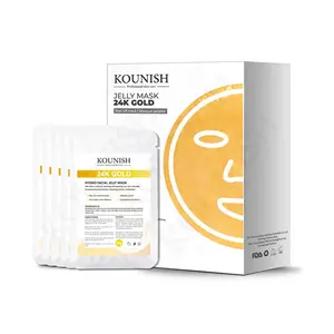 KOUNISH Schlaf maske Private Label Korean White ning Großhandel Rose Hautpflege 24K Gold Powder Gesichts masken