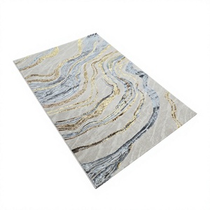 Alfombra Adiva tejida lisa jacquard, fabricada a máquina en Gaziantep, Turquía, lavable, con base de goma antideslizante, poliéster geométrico de bajo perfil. - Product Image 1