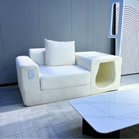 Sofá Cama en Forma de L de Terciopelo, Moderno y Minimalista, Individual, Multifuncional, Todo en Uno, para Personas y Mascotas, con Esponja