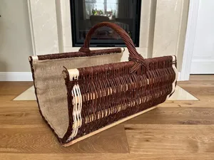 JY Large <strong>Fireplace</strong> Wood <strong>Log</strong> <strong>Basket</strong> Wicker Firewood <strong>Basket</strong> for Kindling Big <strong>Logs</strong> Elegant Wood <strong>Basket</strong> for <strong>Fireplaces</strong> &amp; Accessories - Product Image 4