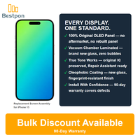 Remplacement pour écran OLED d'iPhone 15, assemblage remis à neuf avec verre remplaqué, panneau et circuit intégré d'origine, grade A