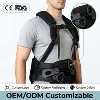 Ceinture de soutien lombaire ergonomique avec système de poulie breveté à 4 points d'ancrage, correcteur de posture réglable avec bretelles rembourrées