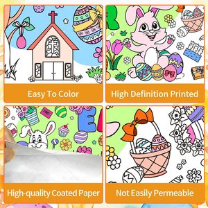 <span class=keywords><strong>โปสเตอร์</strong></span><span class=keywords><strong>การ</strong></span>ศึกษาแบบกำหนดสีเอง Leenice Happy Easter ขนาด 30x300 ซม. สำหรับกิจกรรมระบาย<span class=keywords><strong>สี</strong></span> DIY กระดาษ<span class=keywords><strong>วาด</strong></span>เขียน งานฝีมือ กระต่ายปาร์ตี้ - Product Image 5