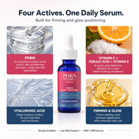 Sérum PDRN en marque privée, réparation de la peau coréenne, acide férulique, vitamine E, vitamine C, anti-âge, raffermissant, boostant l'éclat, sérum facial OEM