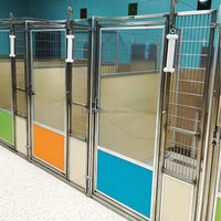 Nouvelle conception de niche pour chien de luxe, robuste, solide, grande taille, avec verre trempé et acier inoxydable 304, stable, pour toutes les saisons