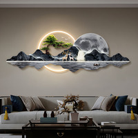 Vente en gros sur mesure Art mural illuminé par LED pour la maison Art mural de luxe sur toile Peinture à lumière LED 3D pour la décoration intérieure