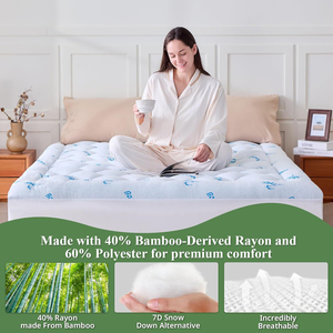 <span class=keywords><strong>Surmatelas</strong></span> pour soulager les douleurs dorsales, matelassé, en viscose fabriquée à partir de bambou, design pliable, pour hôtel et usage domestique - Product Image 5