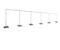 Arche de fond extensible en alliage d'aluminium pour mur de fleurs de mariage, rideau de fleurs en mousseline réglable, directement de l'usine