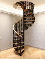 Escalier en colimaçon Forestar personnalisé en usine Escalier en colimaçon en acier durable Garde-corps en fer pour Villa Appartement Hôtel