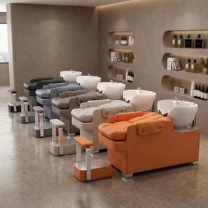 Équipement de coiffure moderne de luxe, évier de coiffure en métal, fauteuil de salon pour salons de beauté et de barbier - Product Image 1