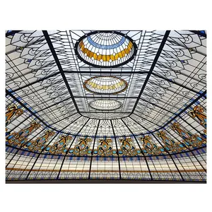 Multiple Shaped Domes is Comprised Of Stained Glass Racetrack Dome And Raised Radius Domes Factory Customized Patterns & Shapes