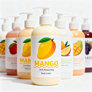 Loción Corporal Hidratante con Aroma a Frutas AHA <span class=keywords><strong>Mango</strong></span>/Fresa/Piña/Limón/Uva Cuidado Hidratante de la Piel OEM/ODM Marca Privada - Product Image 1