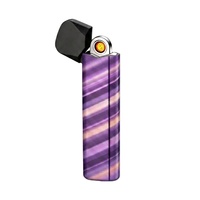 Briquet électronique métallique jetable premium coupe-vent avec batterie au lithium 600 mAh, étui, pour hommes et femmes, cadeau d'affaires pour l'extérieur et l'intérieur