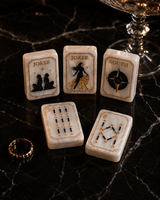 Jeu de tuiles de mahjong américain de luxe Celestial Pearl, tuiles de mahjong en acrylique design