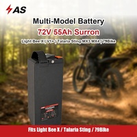 Batterie multi-modèles Ansen AS-LBX-7050 72V 55Ah pour Light Bee X / V1+ / Talaria Sting MX3 MX4 / 79Bike, haute performance, installation facile, 800W