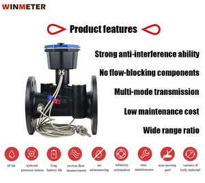 Dn50 80 100 150 200mm mới nhất không dây tầm cỡ lớn siêu âm nhiệt Meter mới nhất Lora lorawan nb-iot xung đầu ra OEM - Product Image 5