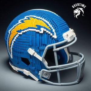 Set de Bloques de Construcción de Plástico para Casco de Equipo de Fútbol Americano, Edición para Fanáticos del Deporte, Personalizable, para Colección de Adultos, Exhibición y Regalo - Product Image 3