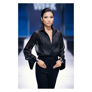 Nouvel arrivage de pantalons pour femmes taille haute prêts à être expédiés pantalons évasés Nina tissu de haute qualité Enzo Vietnam Fabricant d'origine - Product Image 3