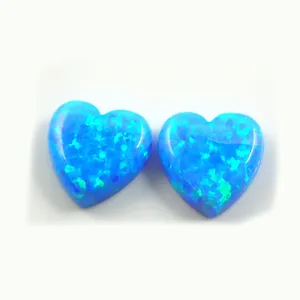 Blue Fire Opal Heart Cut Pendant Big Hole Opal Beads Hot Sell Price