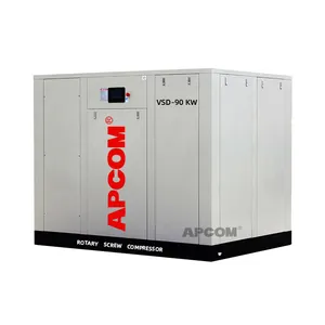 APCOM low noise 90 kw 120 hp rotary air-compressor 120HP compressor 90kw air screw compressors