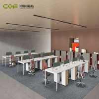 Estaciones de Trabajo Modulares Modernas de MDF Personalizadas para 6-8 Personas, Muebles de Oficina con Diseño Ergonómico