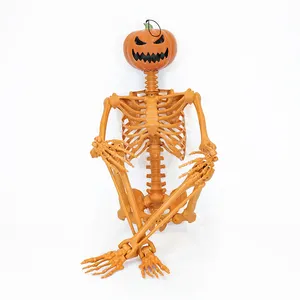 Haunted House Halloween Trang Trí Đạo Cụ Hoạt Hình Con Người Di Chuyển Khớp Sống Động Chất Lượng Cao 2024 Halloween Skeleton Cho Đảng